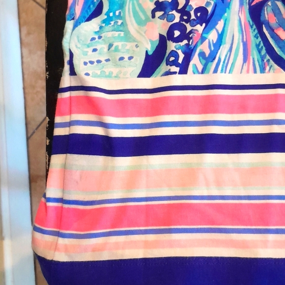 🎉HP🎉 Lilly Pulitzer Beacon Dress Twilight Blue Scale Up Engineered Dress  xxs - Picture 5 of 5